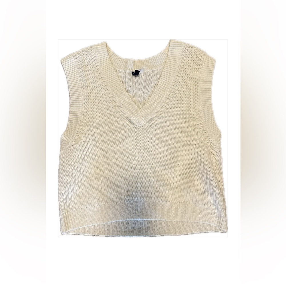 Cream sweater vest